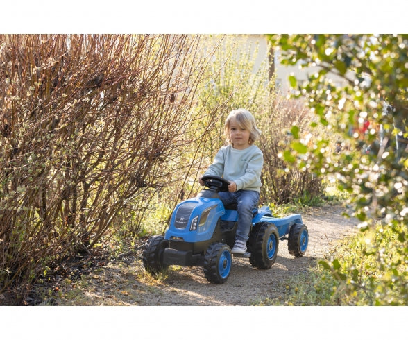 SMOBY Smoby Farmer XL Blue tractor + trailer
