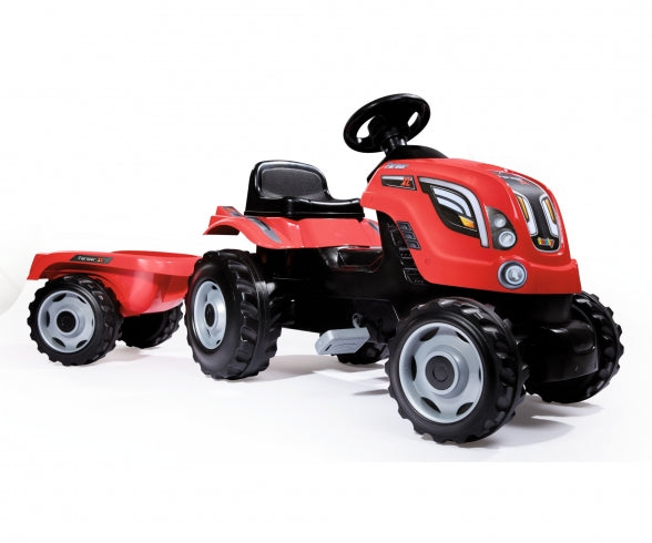 SMOBY Farmer Xl Red Tractor + Trailer