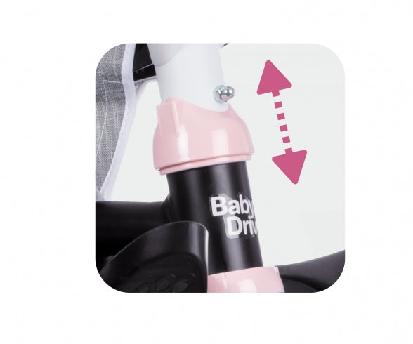 SMOBY TRICYCLE BABY DRIVER PLUS PINK