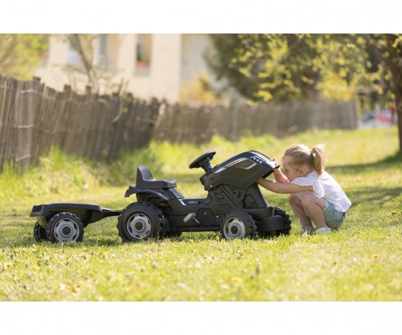 SMOBY Smoby Farmer XL Black tractor + trailer