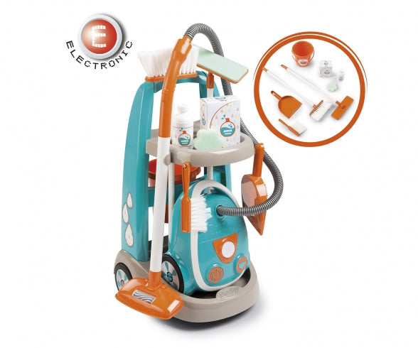 SMOBY Cleaning Trolley + Vacuum Cleaner