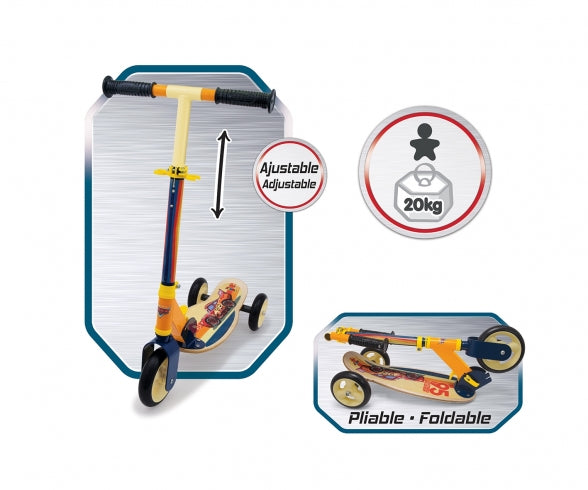 SMOBY CARS 3W FOLDABLE WOODEN SCOOTER